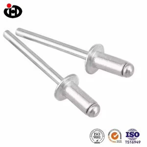 Aluminum Steel Blind Rivet Open End Type Flat Head High Strength Grip 2.4-6.4mm Bright Finish DIN Standard for Sheet Metal
