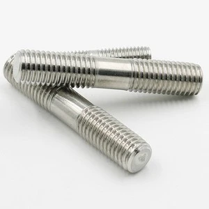 Custom Made Stainless Steel Double Head Rod Stud Screw Precise with Plain Finish