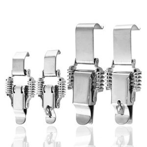 Wotech OEM Stainless Steel Spring Loaded Safety Buckle Lock Adjustable Toggle Locking Clip Latches Custom Brushed Polished
