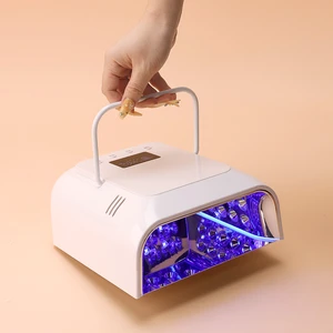 Professional Portable UV LED Nail Lamp Drying with Wires 108W High-Speed Cooling Fan 5200mAh for Salon Home Use Power Plug-in