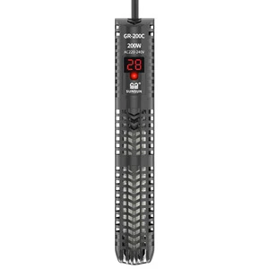 Premium Modern Glass Aquarium Heater Digital Display Auto Thermostat Shatterproof Design For Red Parrot Fish Turtles