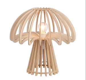 Modern wooden lamp with warm ambient lighting perfect for designers contractors and furniture retailers