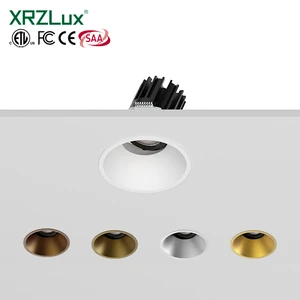 For Modern 220V LED Downlight 4mm Narrow Trim 25 Adjustable Spotlight CE SAA Recessed Anti-glare Aluminum Ceiling Light