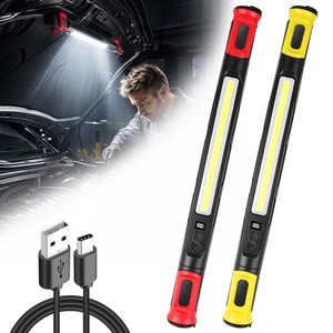 Folding Magnetic Hook COB Work LED Light 2400mAh Rechargeable Underhood Workshop Car Repair Light USB Powered