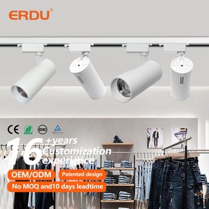 Factory Direct Wholesale 220V 30W LED Track Lighting Iron Housing Adjustable Rail Spotlight for Mall Use