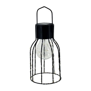 Wholesale Business Supply IP44 Waterproof LED Wire Geometry Shape Solar Lantern Table Lamp for Garden Balcony Yard
