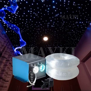 600pcs RGBW Twinkle Star Mix Three Size 5 Meter Led Fiber Optic Lights End Glow Cable for Fiber Optic Star Ceiling Light