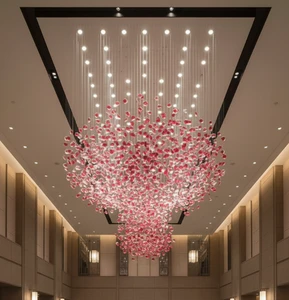 Hotel Lobby Bedroom Living Room Villa Crystal Lamp Modern Simple Creative Engineering Chandelier Custom Pendant Lamps