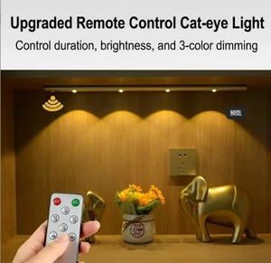 USB Rechargeable LED Magnetic Wall-Mounted Motion Sensor Night Light Dimmable Aluminum Alloy Kitchen Cabinet Wardrobe Light