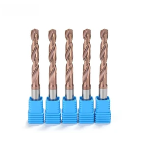 High Efficiency Tungsten Steel Alloy Carbide Twist Drill Bit Straight Shank CNC Drilling Tool for Metal Stainless Steel