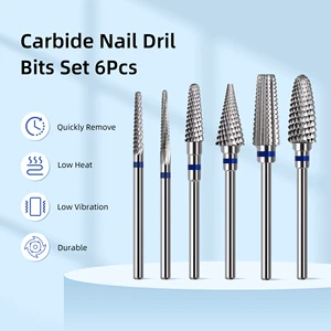 New Arrival Manicure Bits Tungsten Steel Nail Drill Bit With Carbide Material For Removing Gel Polish Nail Drill Bit Sets