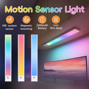 Wireless Magnetic Smart Indoor Wall Stairway Lamp Rechargeable Color Changing Led Motion Sensor Night Lights