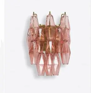 French Murano bedside wall lamp retro glass hotel bedroom living room background wall lamp