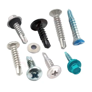 Custom Colorful Coated Hex Washer Head Truss Wafer Head Self-drilling Screw Stainless Steel Pan Flat Head Self Drilling Screw