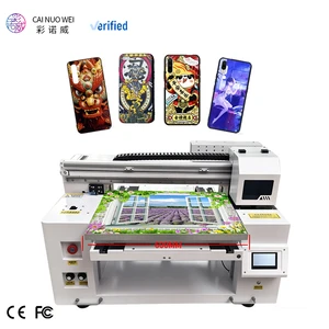 Cainuowei Low Cost A3+ Flatbed UV Printer Inkjet Printing Machine For Phone Case Glass Trophy Acrylic Golf Balls Pen Wood Metal