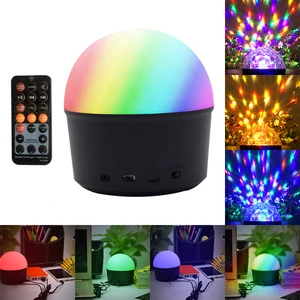Home Disco Stage Light 6W DC5V Mini DJ LED Ball Lamp USB Disco Light with Music Speaker