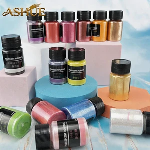 Factory Supply 10 G Bottled Mica Powder Set Pearlescent Pigment Bulk Wholesale For Resin Nail Art DIY
