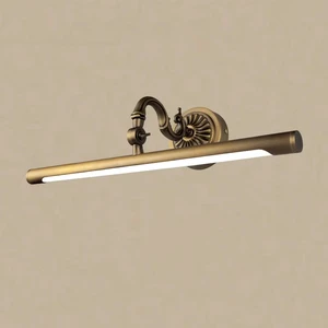 Vintage Copper European Bathroom Wall Light LED 8W 45CM 4100K Neutral White 640LM Mirror Lamp for Bedroom Dressing Vanity Room
