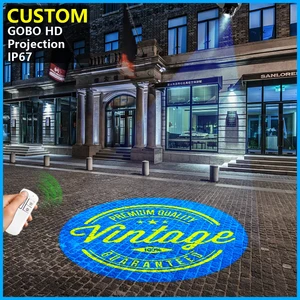 Custom Logo Gobo Projector Outdoor Waterproof LED Advertising Display Lights Stop Warning Arrow Light Booth Shop Sign