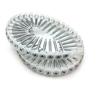 Bugle Head Drywall Collated Screw, Plastic Strip Collated Gypsum Board Screw Fasteners