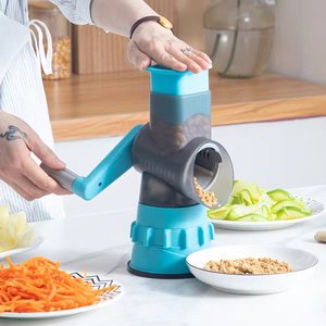 China Factory Wholesale Multifunctional Roller Vegetable Cutter Hand Crank Kitchen Shredder Planer Potato Cut Slicer