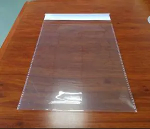Clear PVC Bag Plastic Form Holder Clips on the Window
