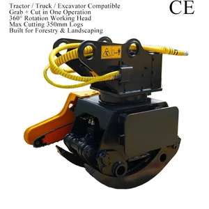 Hydraulic Grapple Saw with Bar and Chain for Excavator and Tractor Mounted Crane Tree Cutting