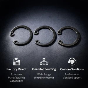 Internal Retaining Ring DIN 472 Circlip Wedge Style Zinc Plated Black Carbon Steel 5.5mm Inside Diameter 27mm Outer Diameter
