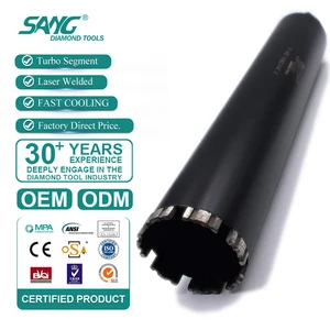 SANG High Efficiency Turbo Dry Diamond Core Bits for Concrete Reinforced Concrete Masonry Block Fast Drilling Construction OEM