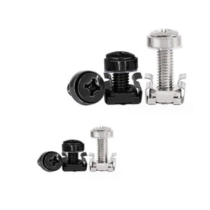 Custom M5 Cage Nuts Bolt Manufacturing Nickel Plated Polished Passivated 1/4-20 ISO9001 Certified For Network Shelves Equipment