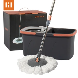 HOLAMOPA Wholesale Detachable Bucket Spin Mop 360 Rotating Magic Floor Cleaning Mop With Stainless Steel Wringer Basket
