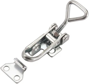 Adjustable Heavy-Duty 304 Stainless Steel Locking Case Toggle Latches Zinc Plated With Padlock Packaged