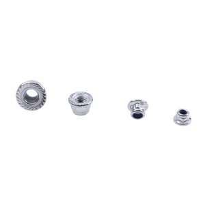 Premium Quality Stainless Steel 304/316 Non-metallic Insert Locking Hexagonal Flange Nut Teeth Class 4.8 6.8 Grade Passivation