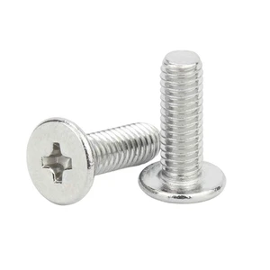 Wholesale 304 Stainless Steel Large Flat Head Fastener Cross Groove Metric Standard Machine Screw
