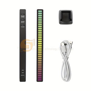 RGB Sound Activated LED Strip Music Sync Lights for Car Gaming Parties with Rechargeable Battery Type C Charging