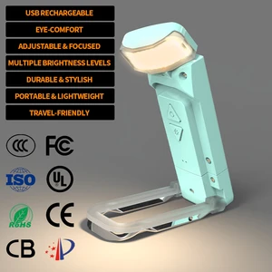 USB Rechargeable Book Light Switch Control Dimmable LED Reading Lamp With Flexible Gooseneck Clip On For Office Library Gifts