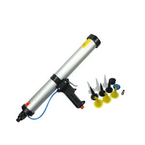 Industrial 600ML Caulking Gun with Soft Glue & Sausage Type Handle Pneumatic & Manual Air Power DIY Grade for Construction