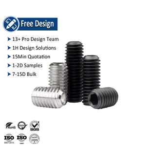 Custom Grub Tornillos Screw M2 M3 M4 M5 M8 Black Allen Hexagon Socket Alloy Iron Carbon Inoxidable Stainless Steel Set Screws