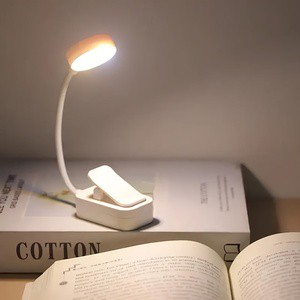 Portable Clip-on Book Light LED Rechargeable Reading Lamp USB Powered with Flexible Neck and Adjustable Light Intensity Modes