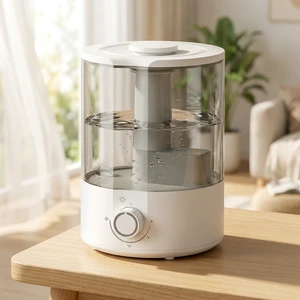 2026 Whisper Quiet 2.5L 3L Cool Mist Desktop Top Fill Ultrasonic Air Humidifier For Home Room With Auto Shut Off Night Light