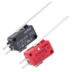 Limit Switch Long Straight Hinge Lever SPDT 3 Pin Snap Action Micro Switch V-153-1C25