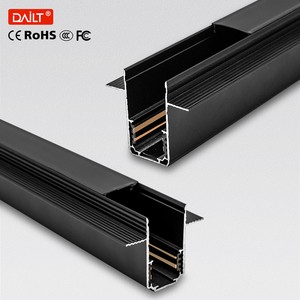 Triac Dimmable Modern Aluminum Alloy Track Rail Modern LED Light Rail Magnetic System Surface Embedded Magnetic Track Light