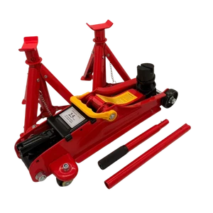 2 1/2-Ton Hydraulic Trolley Jack And Jack Stands Complete Set For Car, SUV & Truck