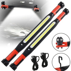 Handheld Portable LED Work Light COB Light Source Magnetic Fixing Hanging Hook USB Rechargeable Emergency Lamp for Office Use