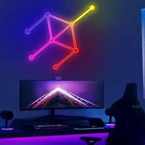 LED Splicing Atmosphere Light RGB Gaming Room Intelligent Wall Light Creative Indoor Bar Decoration Night Light APP Control