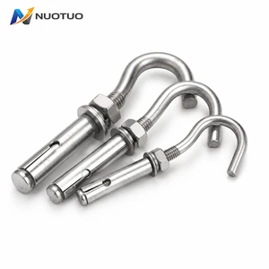 Heavy Duty 304 Stainless Steel Ceiling Fan Hook Expansion Anchor Bolt J Hook Sleeve Anchors