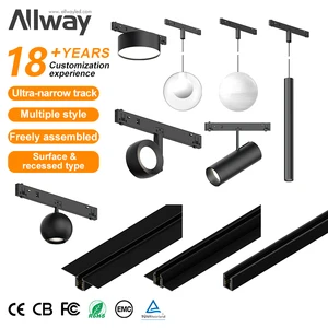 Easy Install LED Track Lighting System 4W/6W/8W/10W/12W/15W/16W Supermarket Use High Brightness Recessed Magnetic Track Light