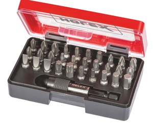 Garant HOLEX 31-Piece Phillips Head Screwdriver Drill Bits Set Extension Rods Adapter Carbon Steel Chrome-Faced Germany OEM