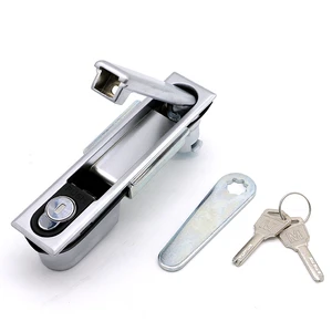 XK136-142-LL Aluminum Cabinet Flat Panel Recessed Folding Handle Lock Gate Pull Latch with 3 Keys for Electric Cabinet Door
