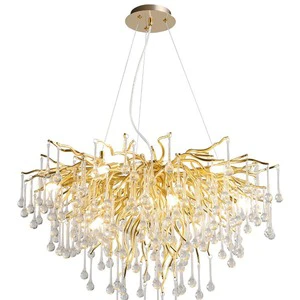 110V 220V Crystal Tree Branches Hanging Over Table Chandelier Light Lamps for Living Room Dining Room Bedrooms Wedding Lights